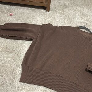 Brown knit sweater